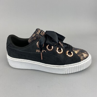 Puma Women's Platform Kiss Artica Black Sneakers Low-Top