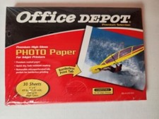 Office Depot Premium High Gloss Photo Paper, 30 sheets 4"x6", 10.25 mil, ink jet