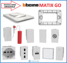 Bticino Matix Go Originale BIANCO Placca Supporto 3 4 7 Posti Presa Schuko Tv b