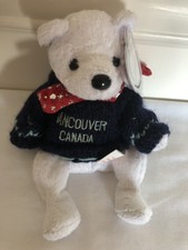 TY Beanie Baby 2000 HOLIDAY TEDDY ours peluche ours polaire retraité neuf avec étiquette