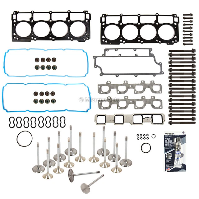 Head Gasket Set Intake Exhaust Valves Fit 2005-2009 Chrysler 300 Dodge Jeep 6.1L - Image 2 of 4