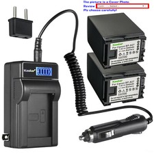 Kastar BP-827 Battery LCD AC Charger for Canon VIXIA HF M301 HFM301 HF M41 HFM41
