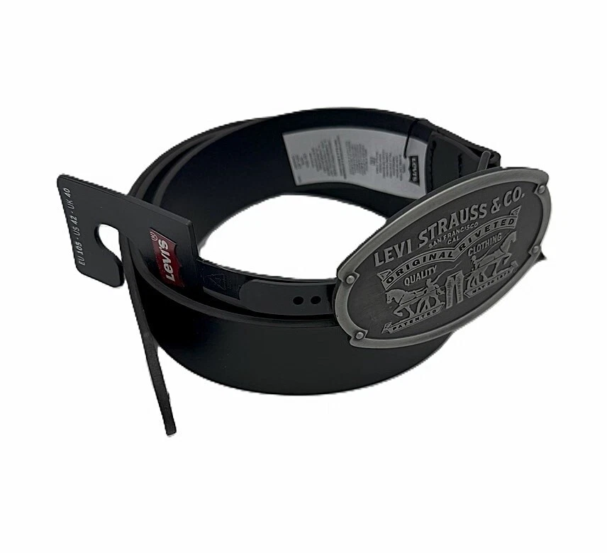 Ремень мужской Levi's 1,49 дюйма (38 мм) бычья кожа черный размер 42 (8707) - Изображение 3 из 4