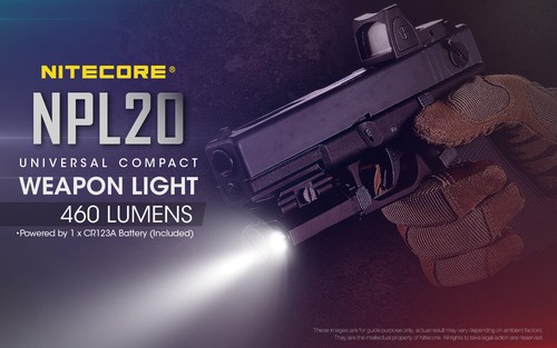 NiteCore NPL20 LED 460 Lumens Universal Ultra Compact Weapon Light - Picture 2 of 12