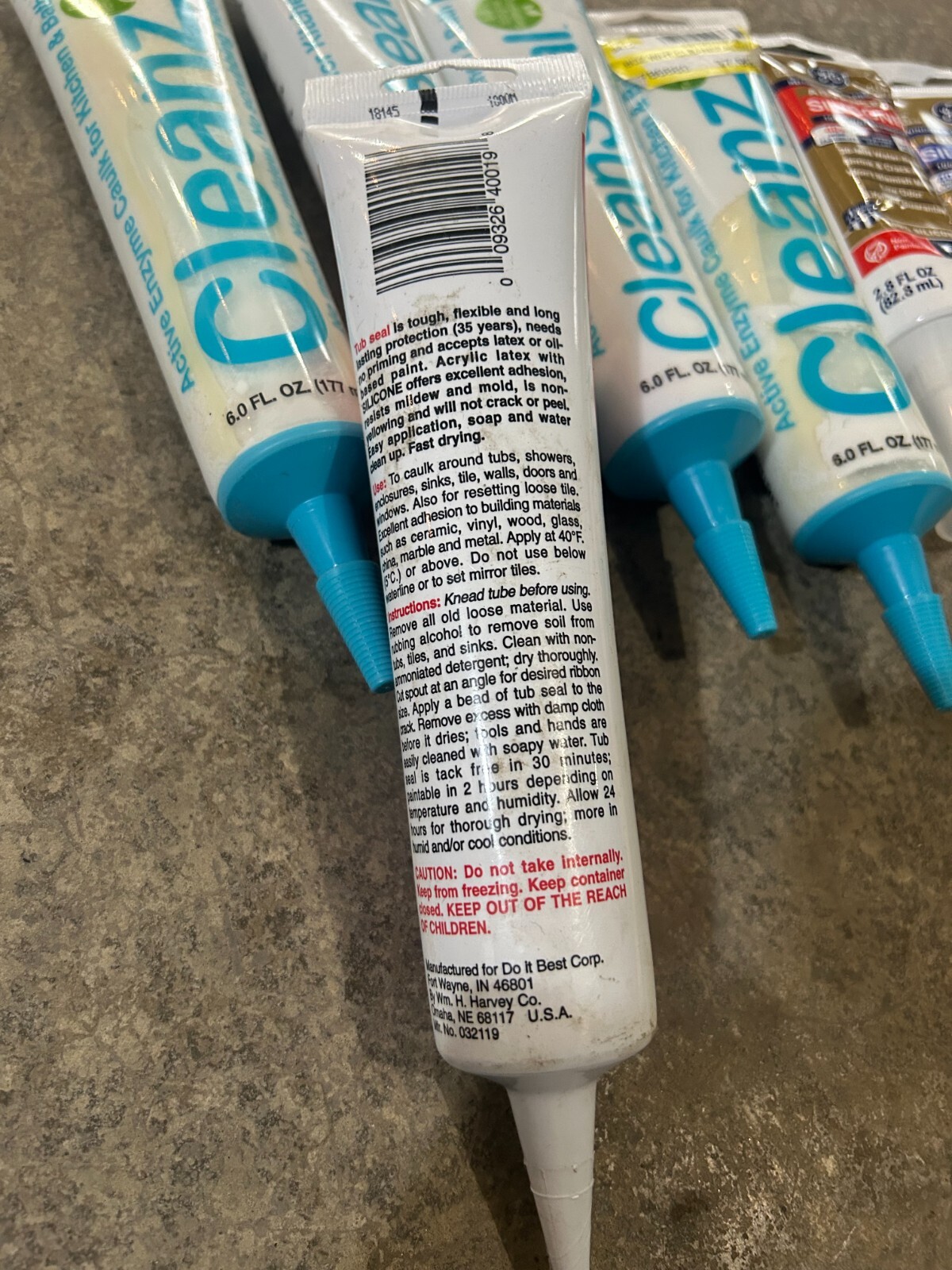 NEW 13pack Lexel Cleanseal GE Silicone Caulk 2.8oz Clear & white not