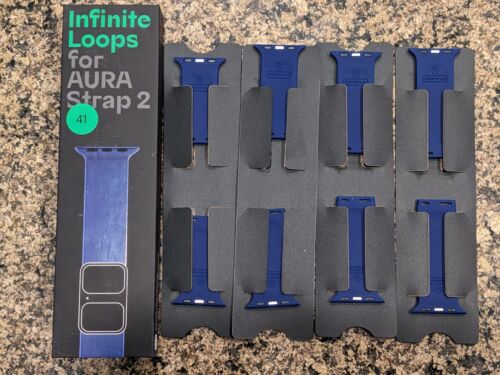 AURA Infinite Loops 2, Compatible avec Apple Watch Bleu Marine 41MM XS-L Tailles