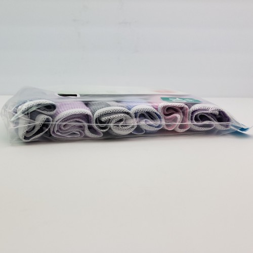 Hanes Girls Size 14 Pink Purple Multi Ribbed Cotton Hipsters Underwear 6 Pack - 第 4/5 張圖片