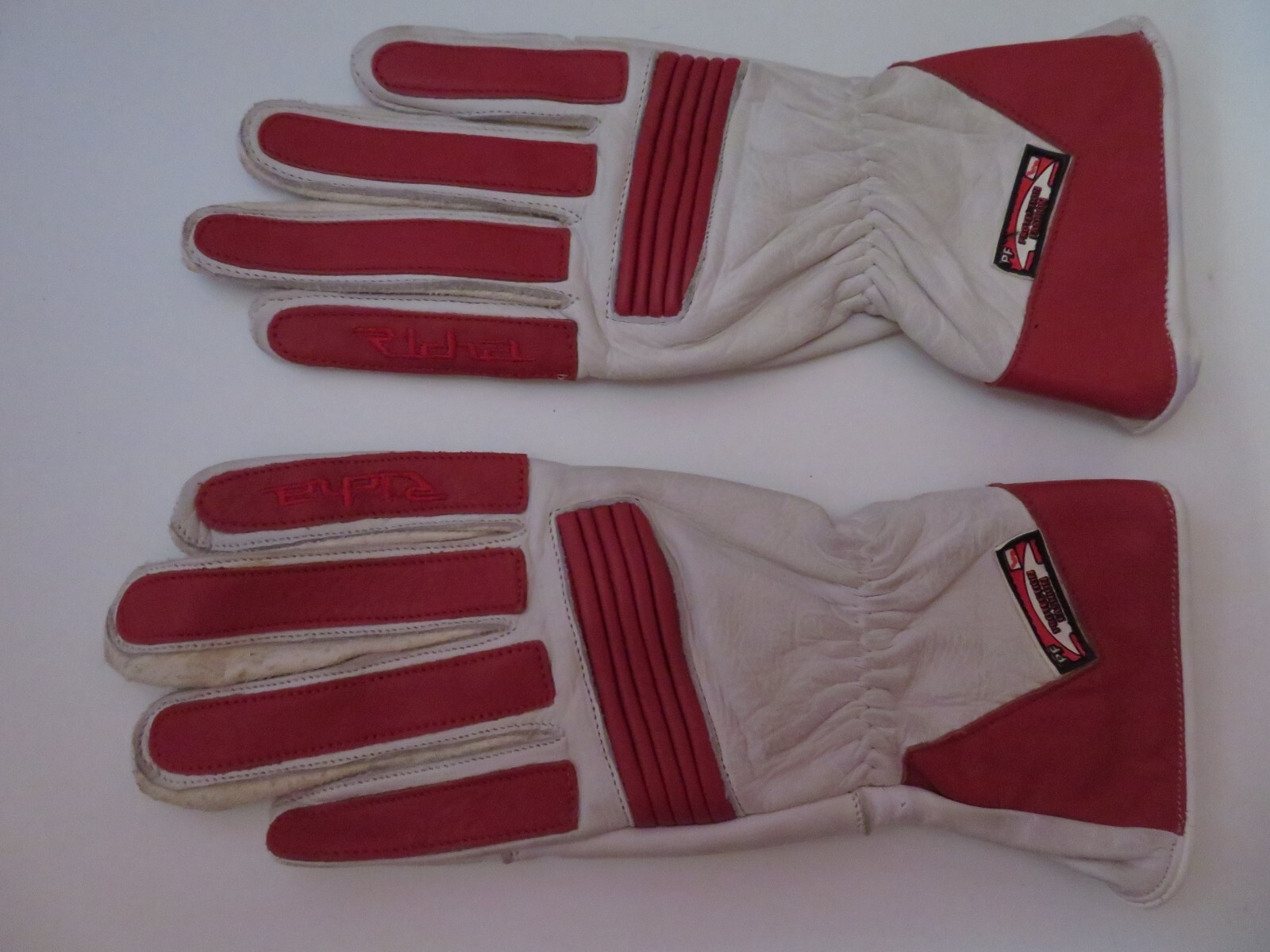 Gants en cuir Richa blanc rouge taille S pour vos balades