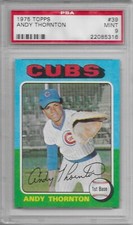 1975 TOPPS BASEBALL Andy Thornton #39 PSA 9 MINT Chicago Cubs