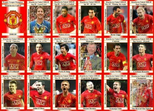 Manchester United Football 2008-09 Season Sports Trading Cards & Accessories