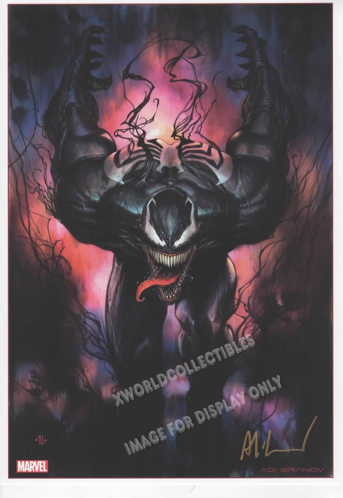 VENOM ART PRINT SDCC 2022 Signed ADI GRANOV A3 11.7x16.5" | eBay