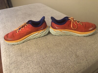 Hoka One One Mens Clifton 8 1119393 FBOR Orange Running Shoes Sneakers Sz 11 D Hoka Clifton 8 - Fiesta - Blazing Orange – Fit2Run main image 4
