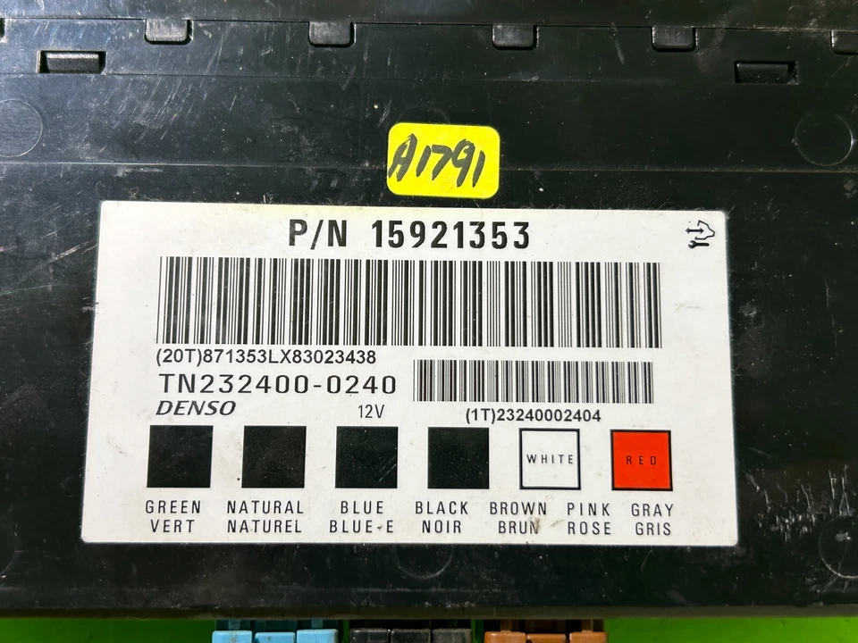 Chevrolet Impala 2006-2011 módulo de control de carrocería BCM OEM 15921353 Foto 2 de 4