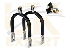 BRASS SMOOTH BALL ROLLER RUBBER SPURS FOR HORSES  - 20MM NEW SOFT TOD BALL SPURS