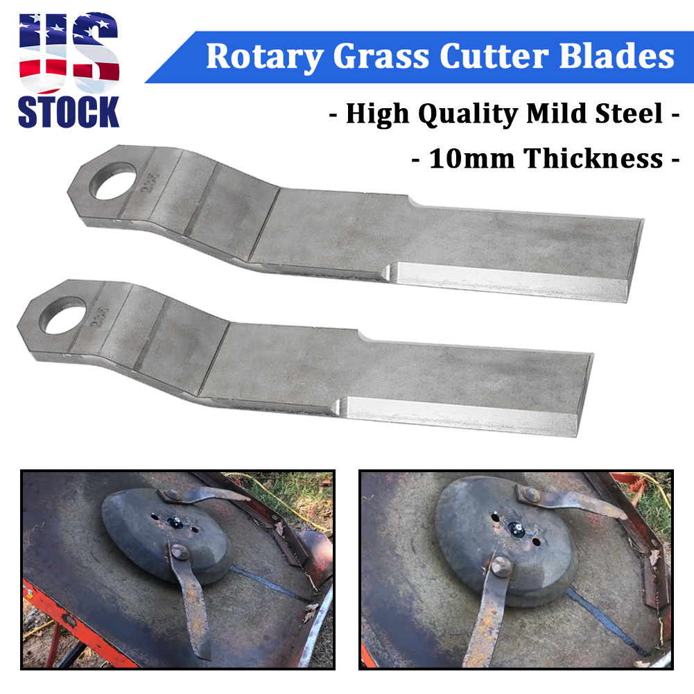 10mm Thick Rotary Grass Cutter Blades Pair For Mower King Skidsteer Brush Hog US