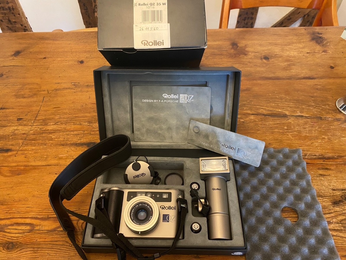 ROLLEI QZ 35 PORSCHE Design 35MM Camera Flash Original Box