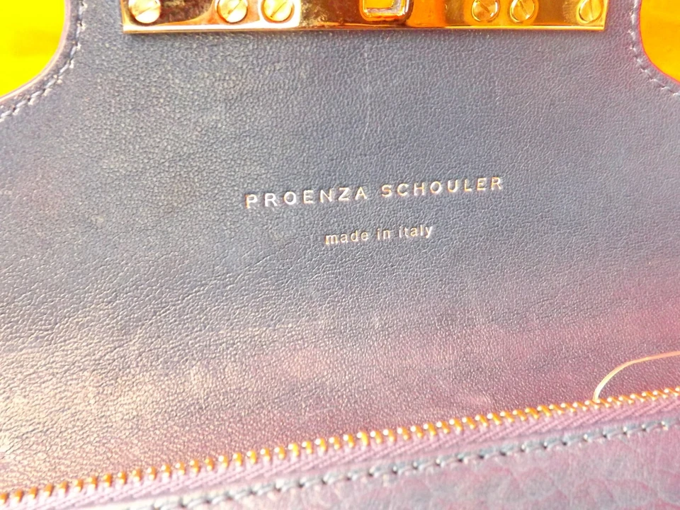 CARTERA CLUTCH CONTINENTAL NUEVA CON ETIQUETAS PROENZA SCHOULER CUERO TEXTURA AZUL PS11 $685 Foto 4 de 4