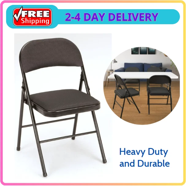 Mainstays steel 2024 black folding chair