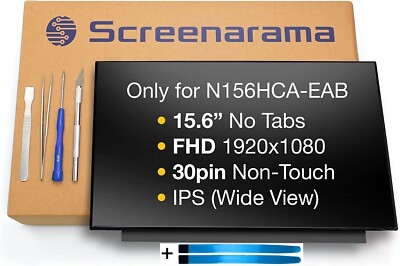 SCREENARAMA Écran LCD LED De Rechange Pour CMO N156BGA-EA3 REV.C1 C2 C3 C4 C5 C6 Mat 30 Broches Hd 1366 X 768 Avec Outils Et Ruban Adhesif - Foto 5