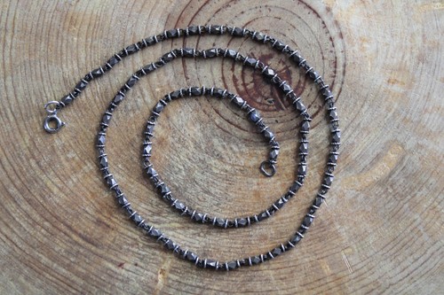 Sterling Silver Bali Beads Necklace 19"