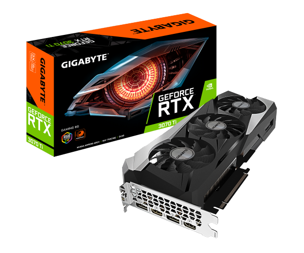 Gigabyte RTX3070 Ti Gaming 8GB PCIEX16 4.0 Graphics Card GDDR6X DP