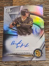 2022 Bowman Platinum Brandon Valenzuela Auto TOP-69 San Diego Padres Rookie