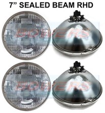 PAIR OF 7" GENUINE SEALED BEAM HEADLIGHTS HEADLAMPS UNITS CLASSIC CAR SB7014 RHD
