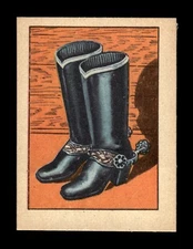 1951 Post HOPALONG CASSIDY Wild West Trading Card #33 Hoppy's Boots And Spurs &