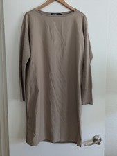 Lauren Ralph Lauren Farheen twill front long sleeve shift sweater dress size M