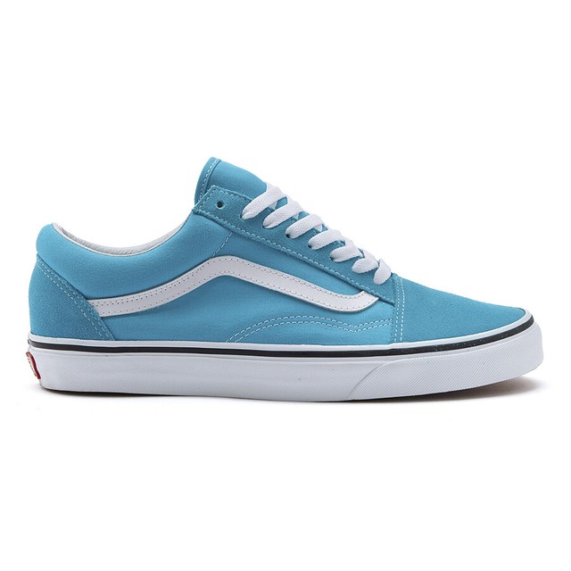 blue and white vans low top