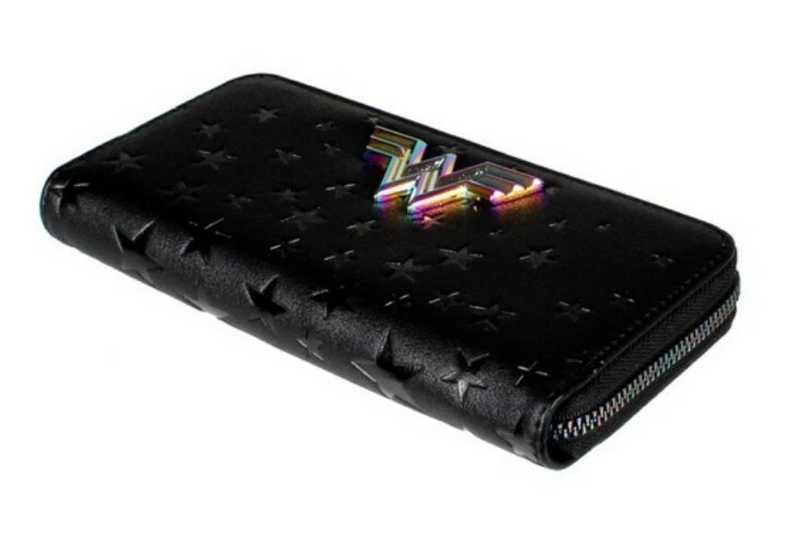 Cartera Wonder Woman negra con cremallera alrededor Foto 3 de 4