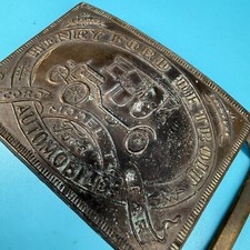 Henry Ford Detroit Automobiles Record Year Model T Brass Belt Buckle Numbered