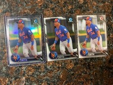 Dominic Smith RC LOT 3x 2016 Bowman Draft Refractor Chrome & Base #BDC176 Mets