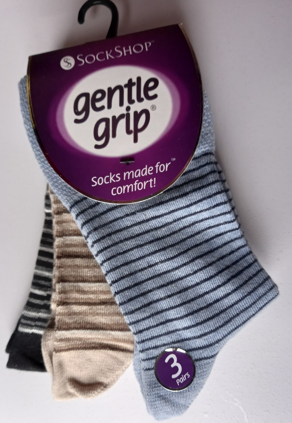 3 PAIRS LADIES OR MENS LOOSE TOP COTTON SOCKS FOR SWOLLEN ANKLES