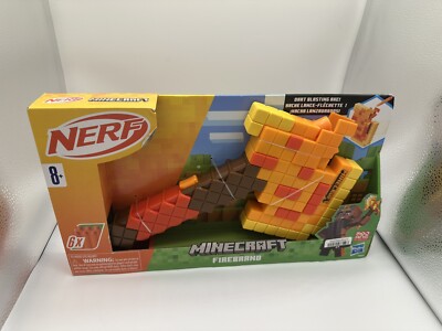 Nerf Minecraft Firebrand Dart Blasting Axe & 6 Nerf Darts
