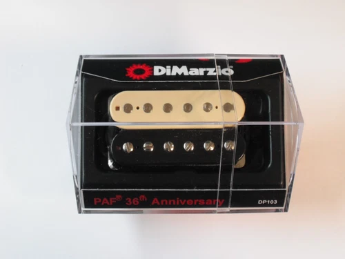 DiMarzio REGULAR SPACED PAF Neck Vintage Black/Creme Bobbins & Long Legs DP  103