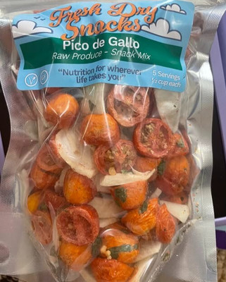Fresh Dry Snacks Pico de Gallo Raw Produce Snack Mix tomato onion Trailblazer