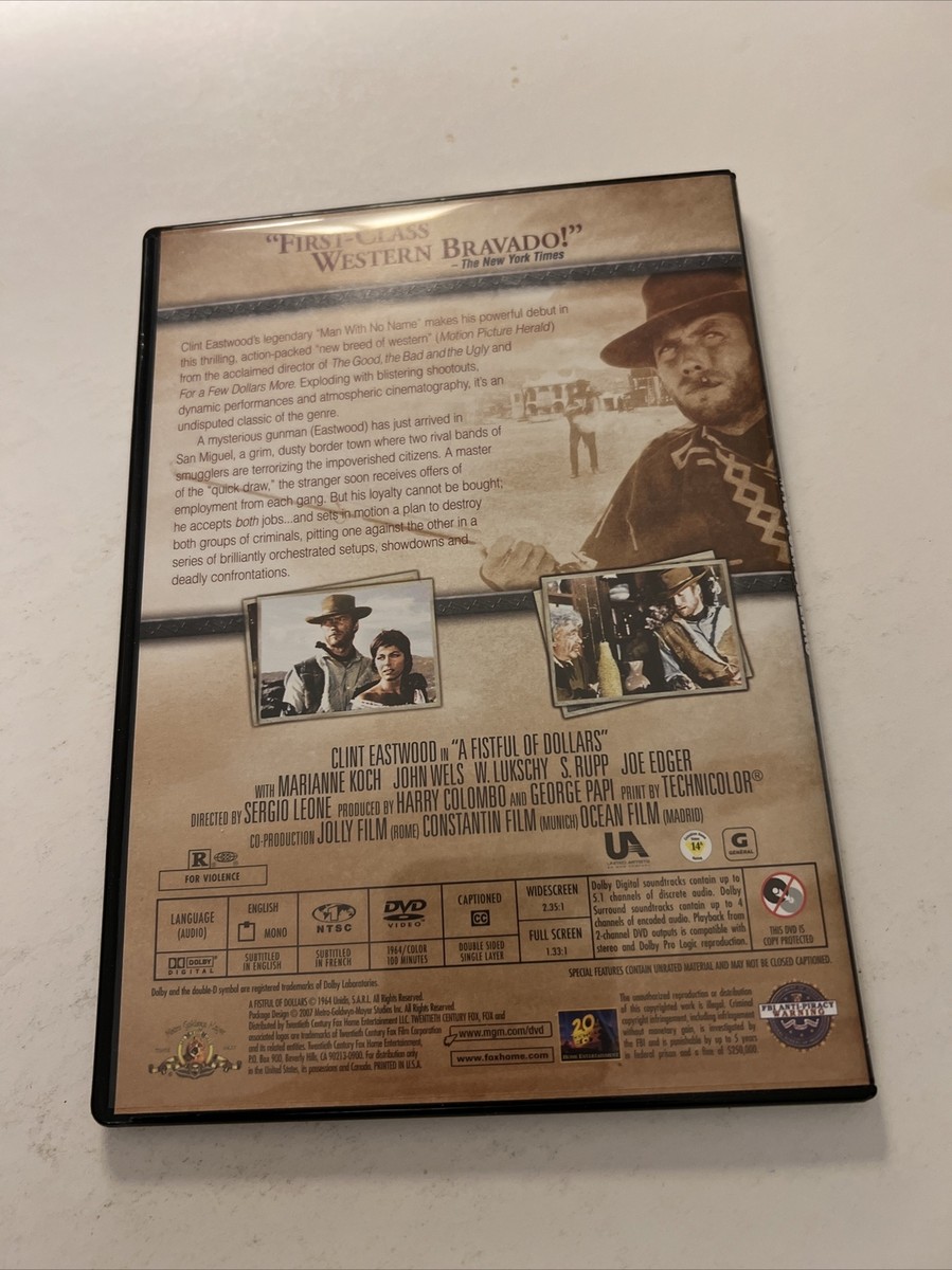 A Fistful Of Dollars (2007 Metro-Goldwyn-Mayer DVD) | eBay