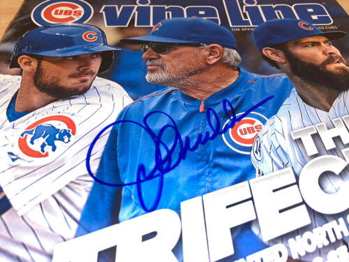 Joe Maddon Chicago Cubs WS Autographed Signed 2016 January Magazine Vine JSA COA - Picture 3 of 12