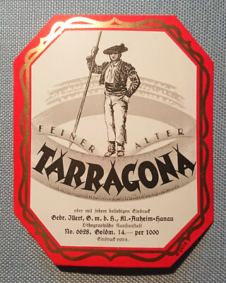 Old Wine Label Tarragona Design Illert