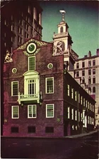 The Old State House At Washington & State Streets Boston, Massachusetts Postcard