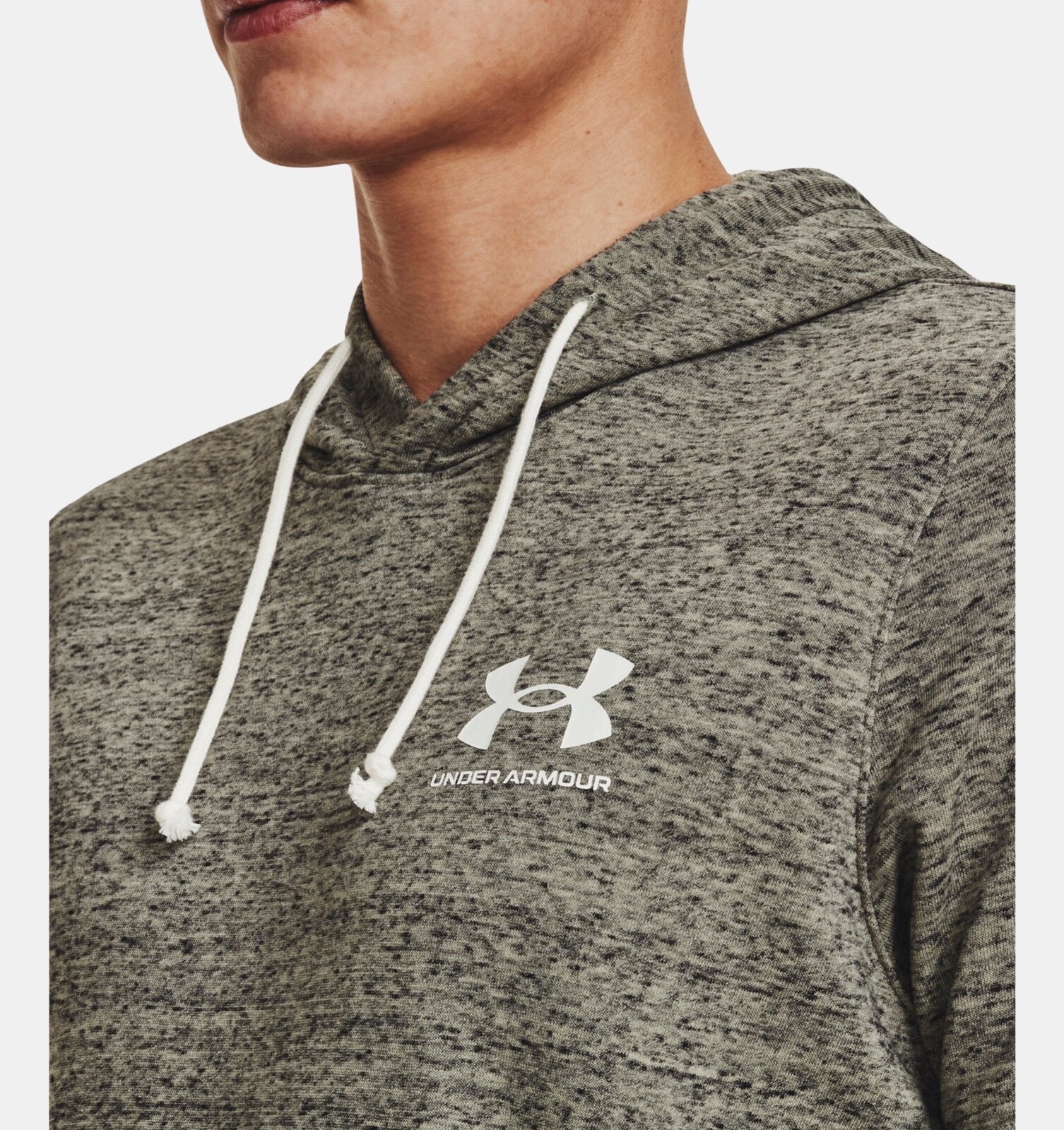 Mens Under Armour Rival Terry Short Sleeve Hoodie Size L Light