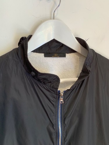 Valentino Y2K 90s black bomber jacket L VGC lightweight athleisure towelling - Picture 2 of 15