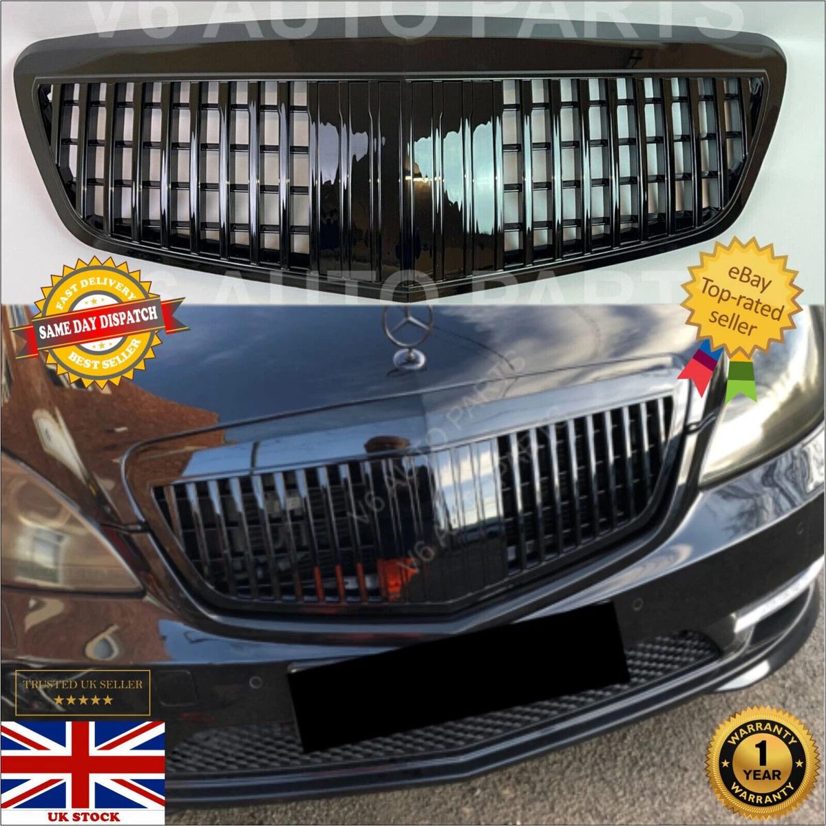 Für Mercedes S-Klasse W221 S600 S400 Kühlergrill vorne 2009–2013  