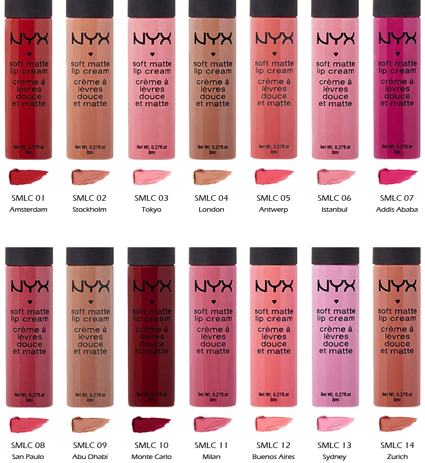 34 NYX Weich Matt Lippen Creme Lippenstift - Smlc " Komplettes Set " Joy's - Bild 3 von 4