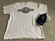 Vtg Buffalo Sabres hat and t Shirt Autographed By Rob Ray Kalinin Barnaby + More