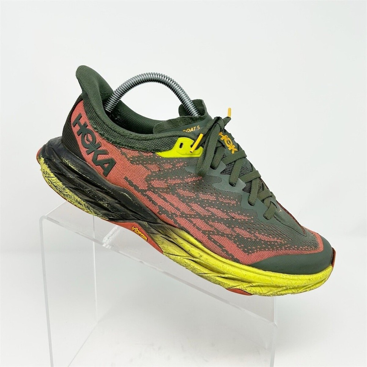 HOKA One One Speedgoat 5 Trail Running Shoes Vibram Mens 8.5D Gray Orange Hoka One Speedgoat 5 Trail Running Shoes | Mercari main image 2