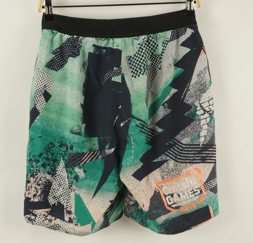 Reebok Japan 2019 Crossfit Games Training Shorts Men's Medium Geometric Lifting - Image 2 of 4