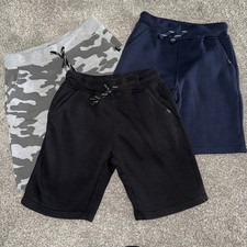 Boys Lot Of 3 Lee Fleece Sweat Shorts w Drawstring Pockets Size M 10/12