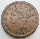 Photo of a 1855-P Large Cent from an eBay sale